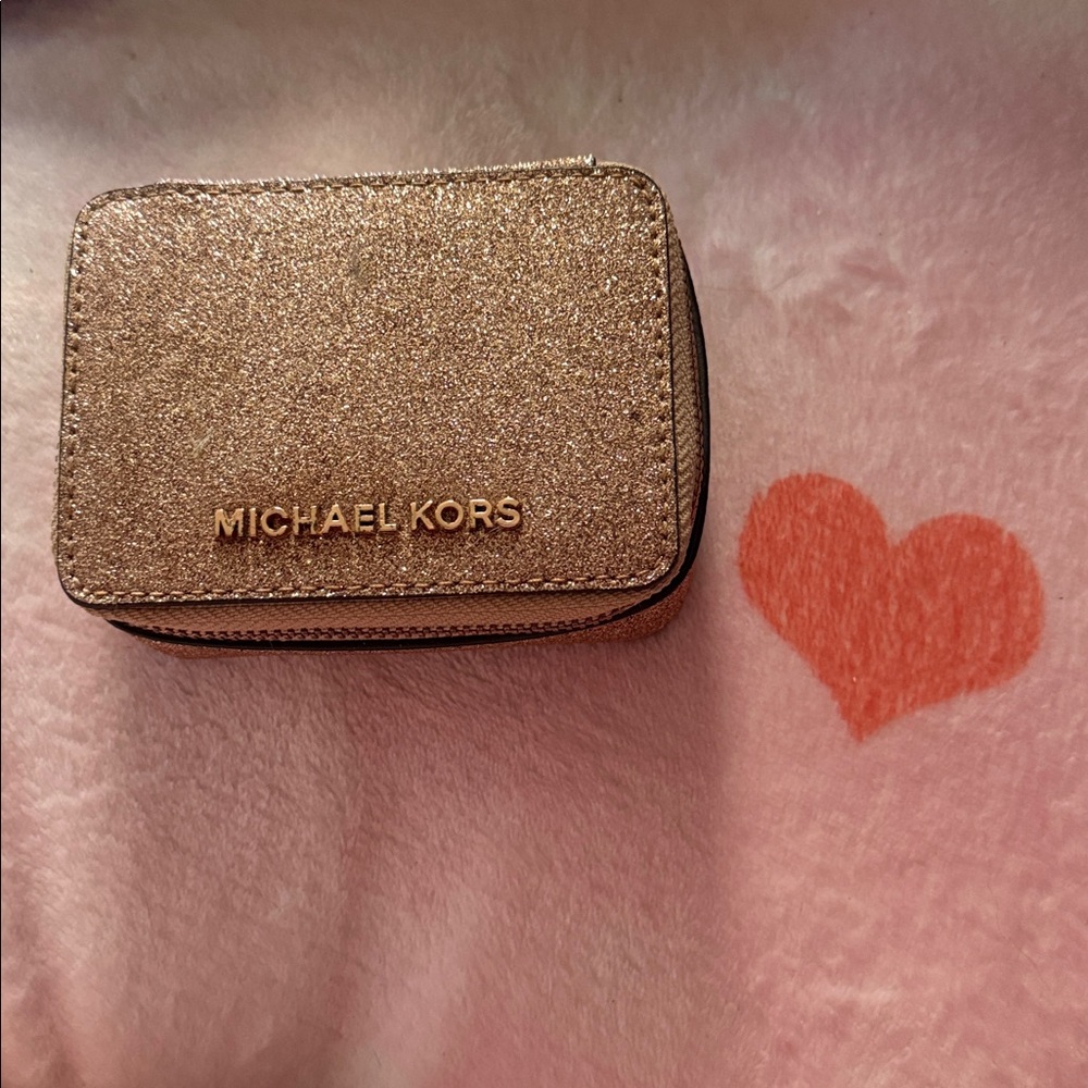 Michael Kors Shimmering Gold Pill Case
